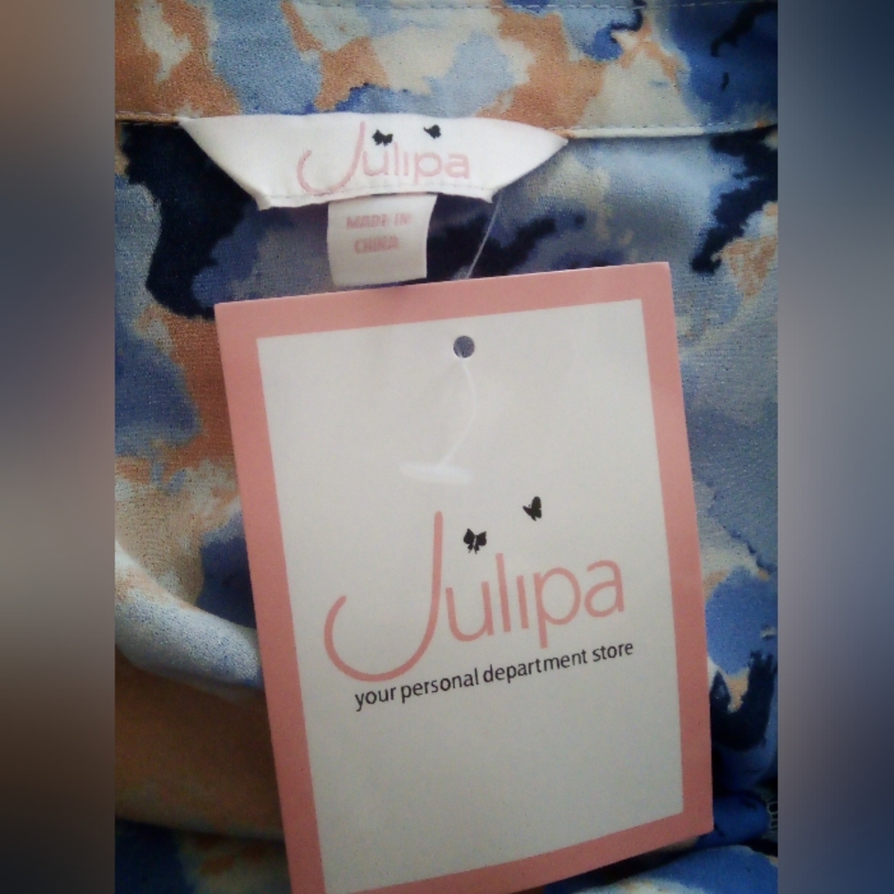 Julipa print tunic blouse size uk 18 - Picture 3 of 4